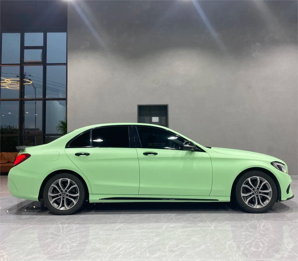 Matte Hazy Green Car Vinyl Wrap