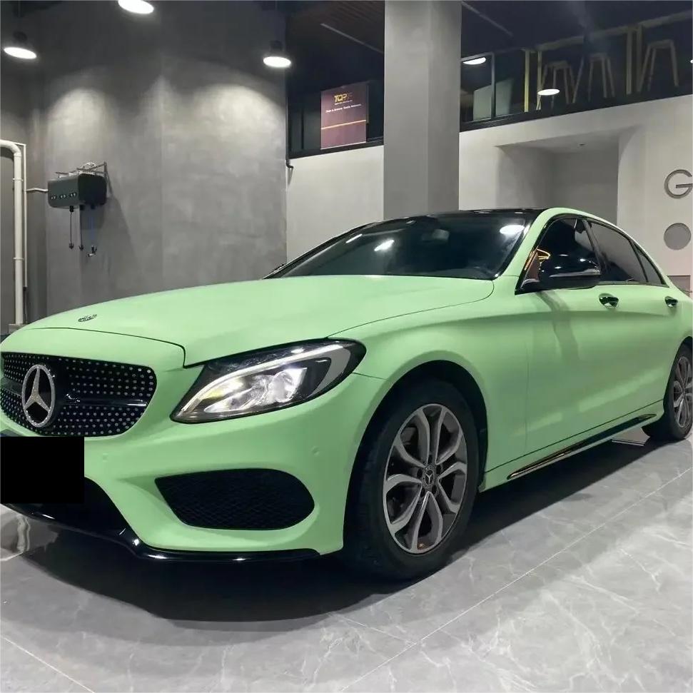 Matte Hazy Green Car Vinyl Wrap