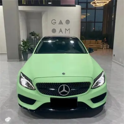 Matte Hazy Green Car Vinyl Wrap 02
