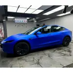 Matte Metallic Satin Chrome Blue Car Vinyl Wrap PET