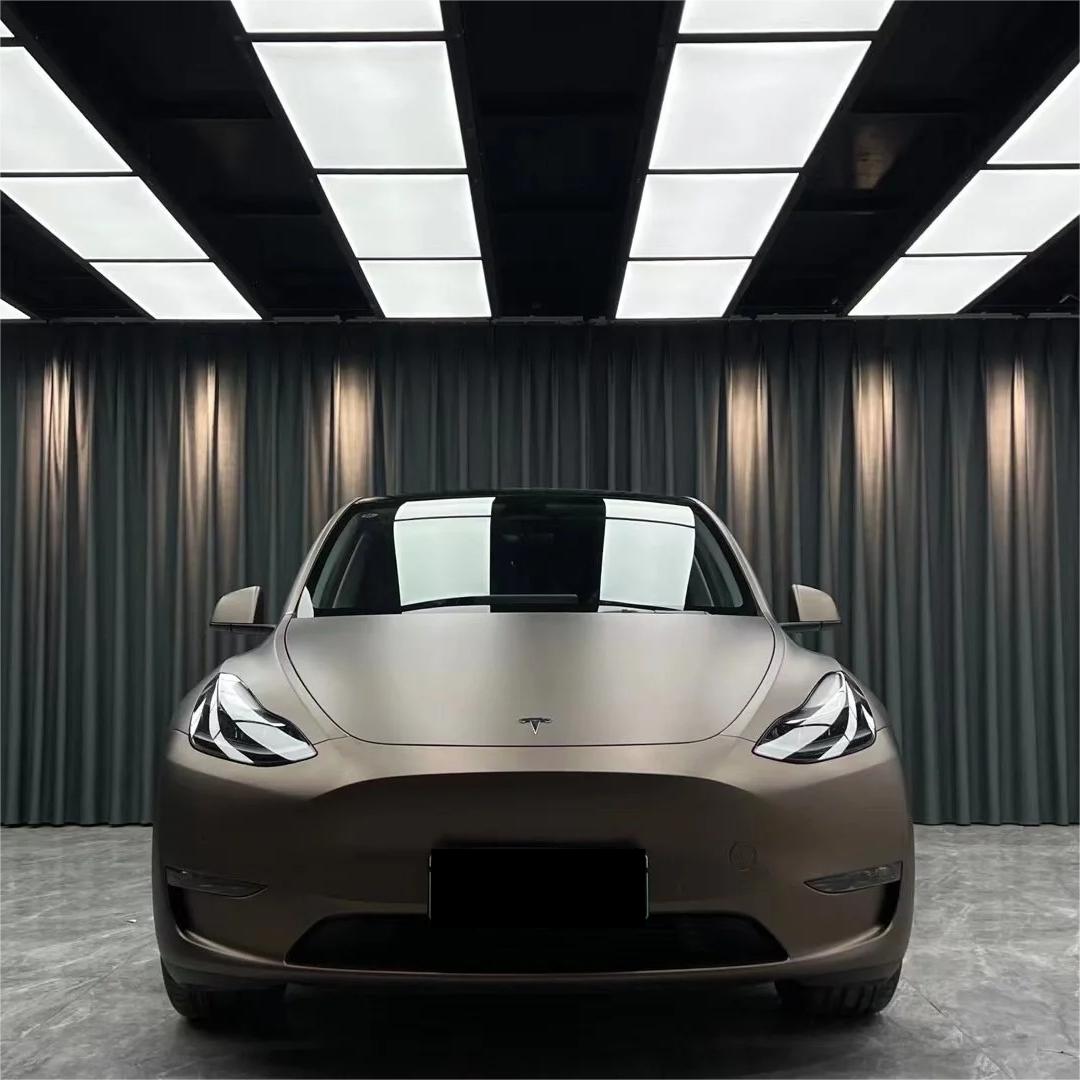 Matte Metallic Satin Deep Brown Grey Car Vinyl Wrap