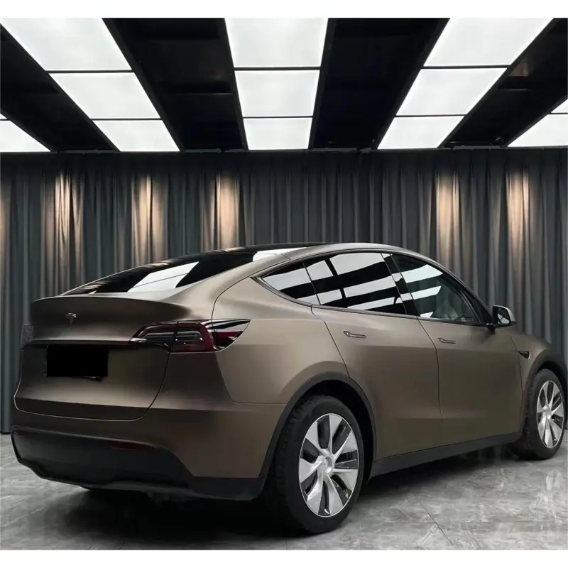 Matte Metallic Satin Deep Brown Grey Car Vinyl Wrap