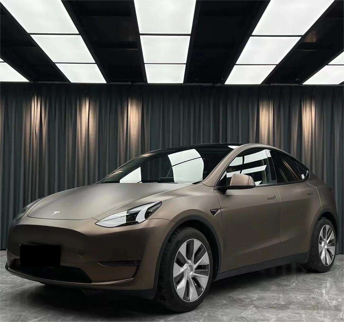 Matte Metallic Satin Deep Brown Grey Car Vinyl Wrap