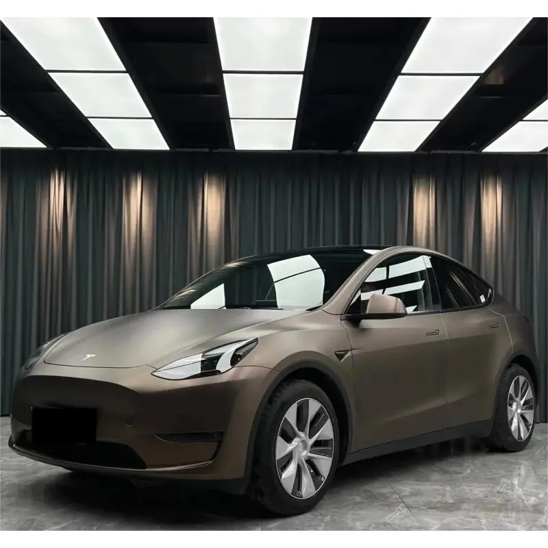 Matte Metallic Satin Deep Brown Grey Car Vinyl Wrap