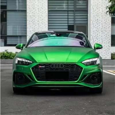 Matte Metallic Satin Flame Green Car Vinyl Wrap  02