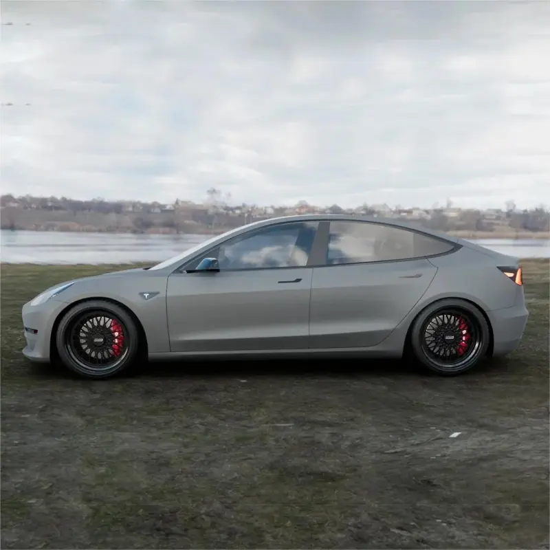 Matte Satin Battleship Grey Car Vinyl Wrap