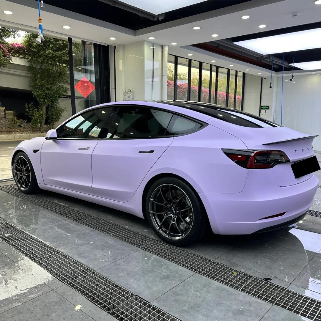 Matte Satin Lavender Purple Car Vinyl Wrap PET
