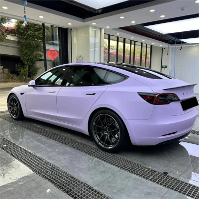 Matte Satin Lavender Purple Car Vinyl Wrap PET 02