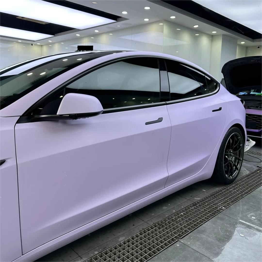 Matte Satin Lavender Purple Car Vinyl Wrap PET