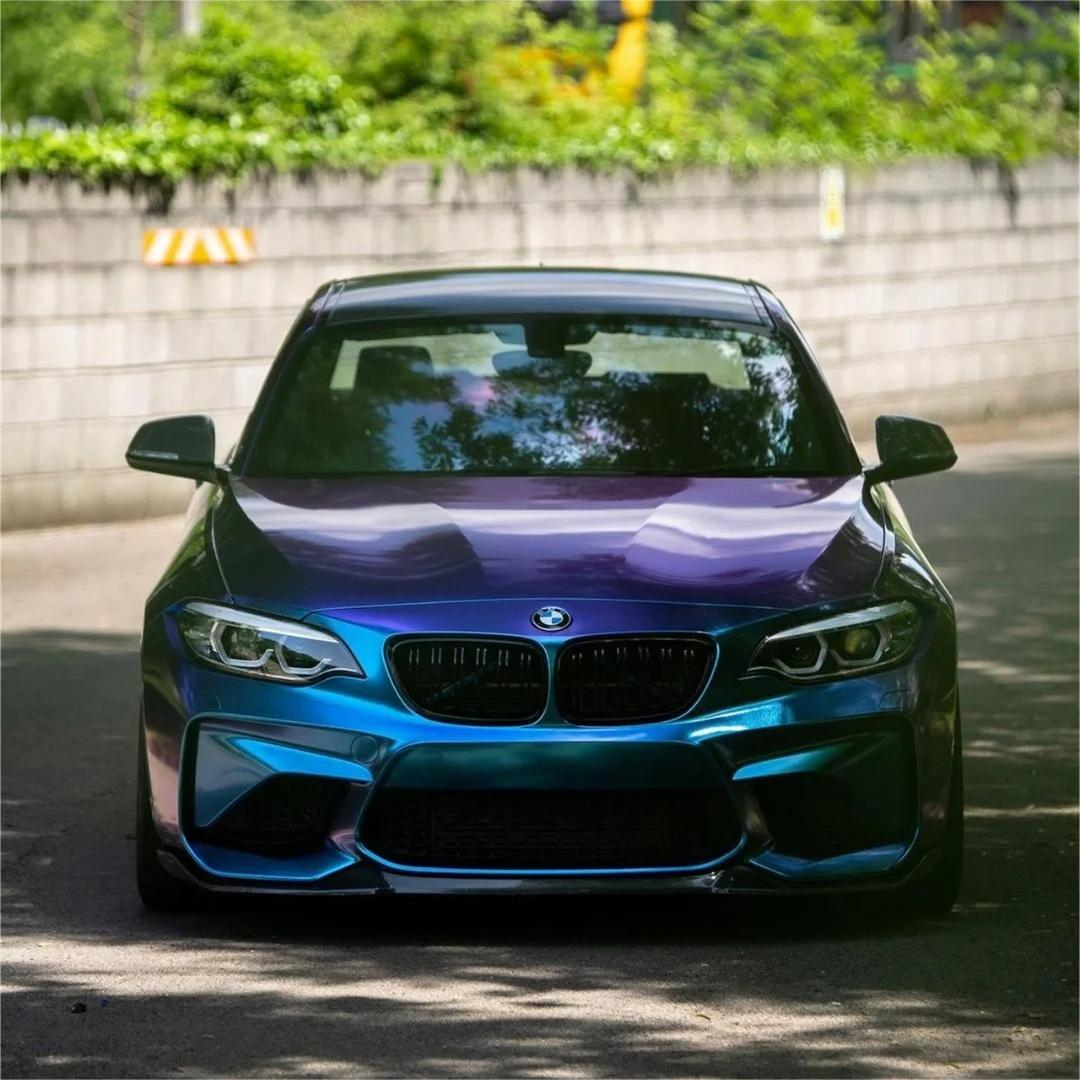 Gloss Metallic Chameleon Diamond Purple Blue Car Vinyl Wrap