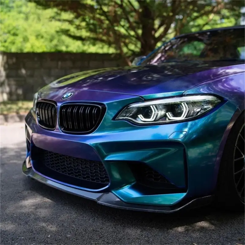 Gloss Metallic Chameleon Diamond Purple Blue Car Vinyl Wrap