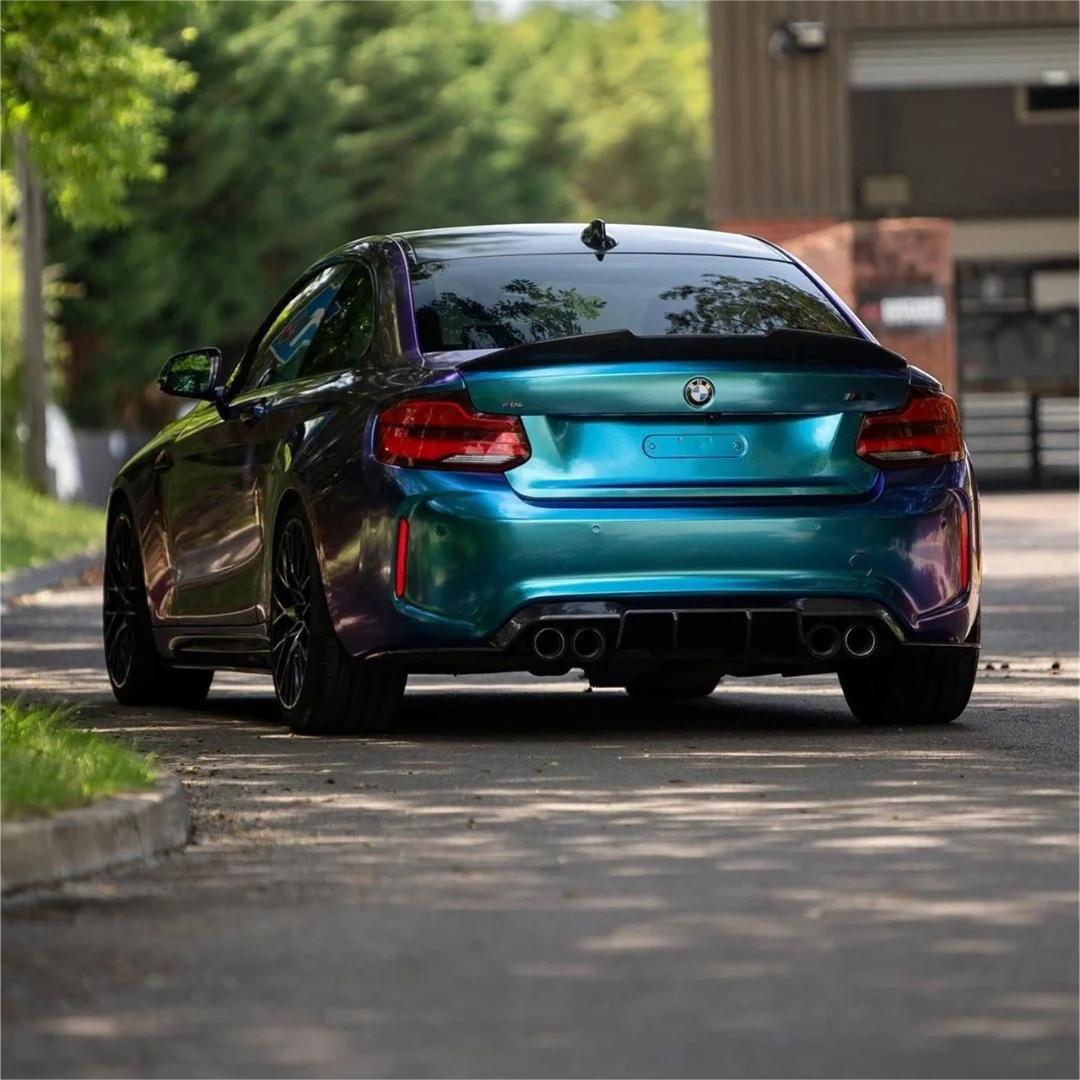 Gloss Metallic Chameleon Diamond Purple Blue Car Vinyl Wrap