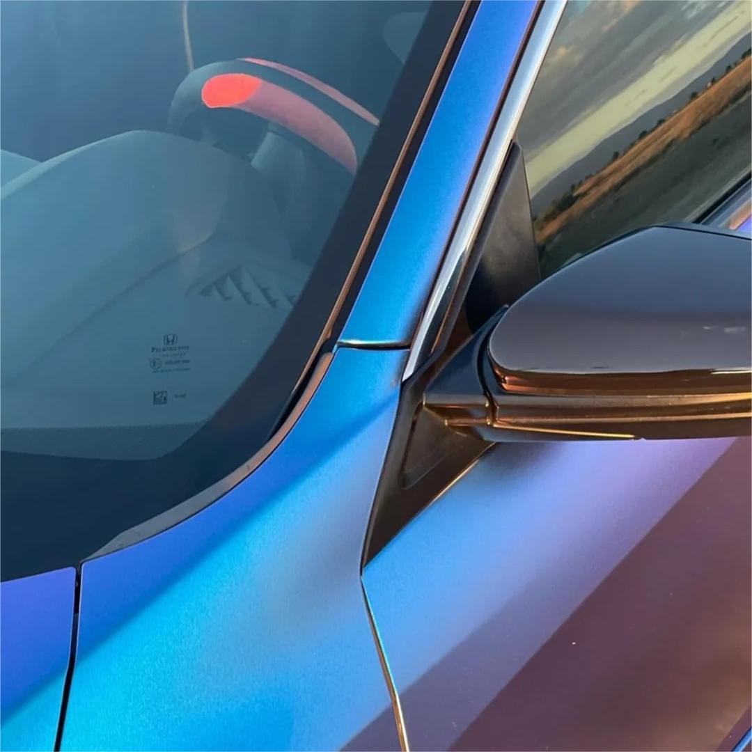 Matte Metallic Chameleon Diamond Purple Blue Car Vinyl Wrap