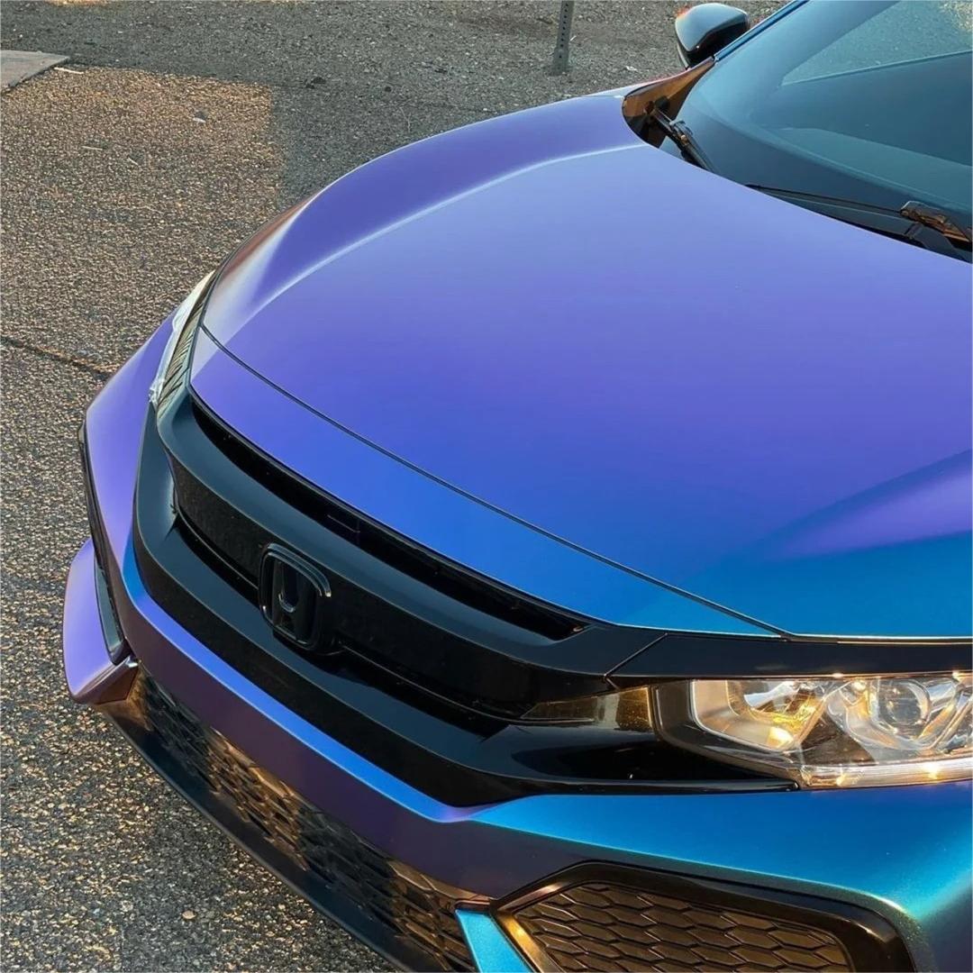 Matte Metallic Chameleon Diamond Purple Blue Car Vinyl Wrap