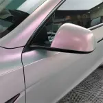 Matte Metallic Chameleon Pink Grey Car Vinyl Wrap