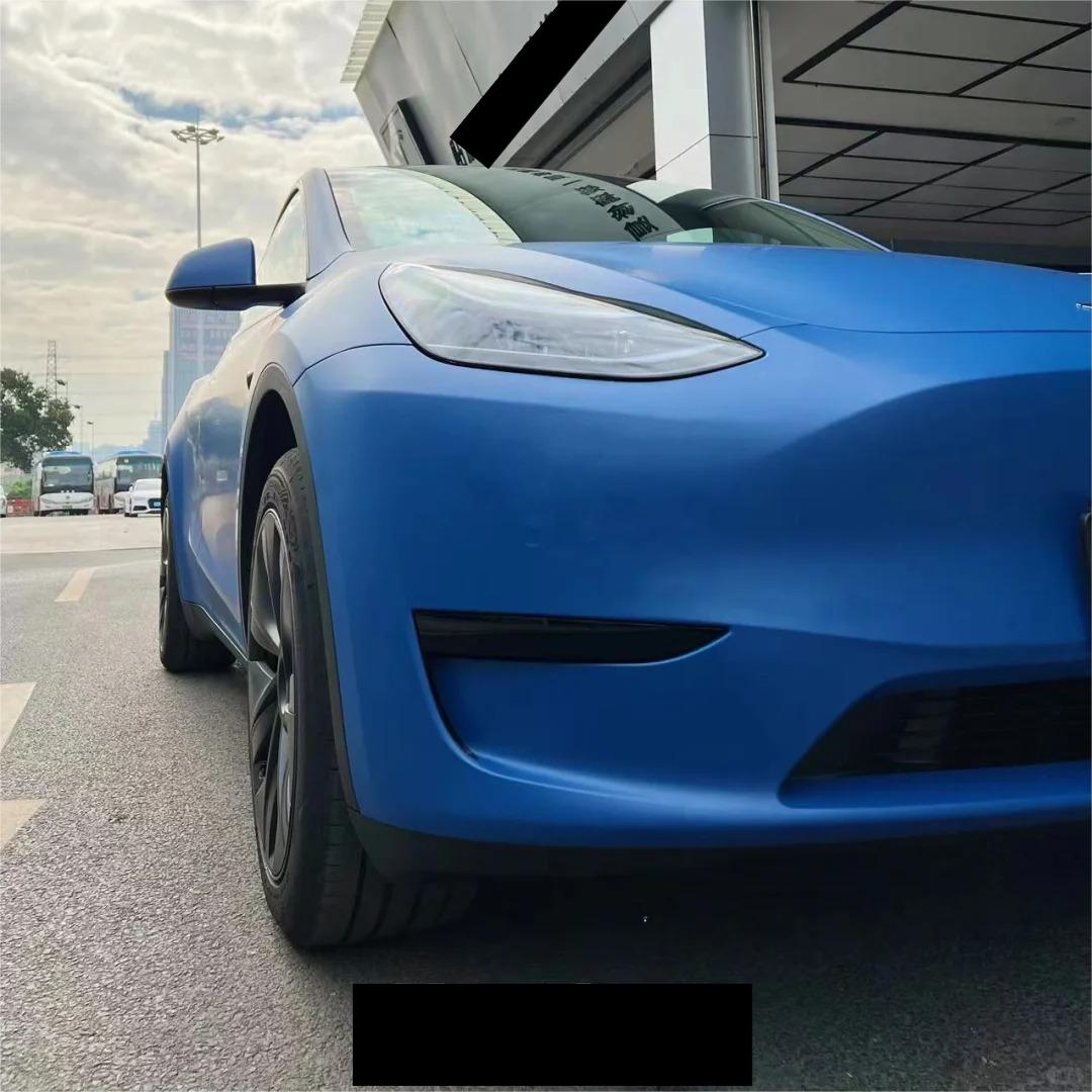 Matte Satin Navy Blue Car Vinyl Wrap