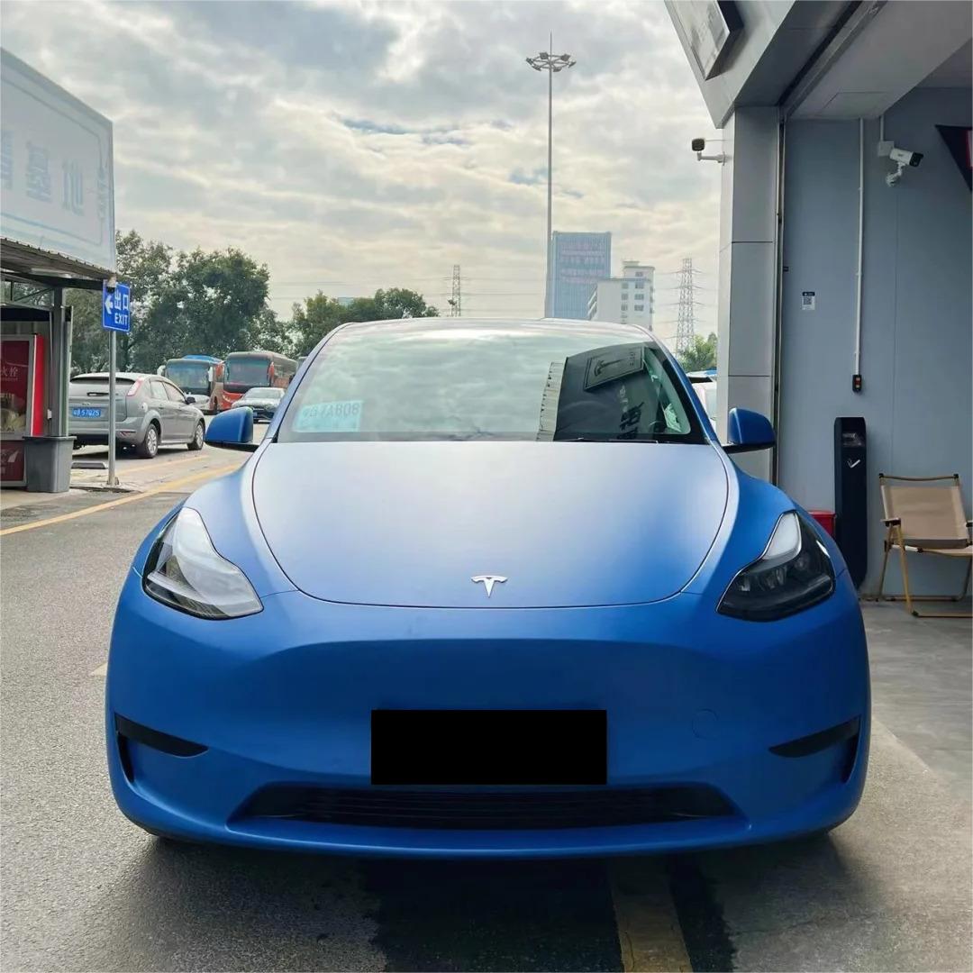 Matte Satin Navy Blue Car Vinyl Wrap