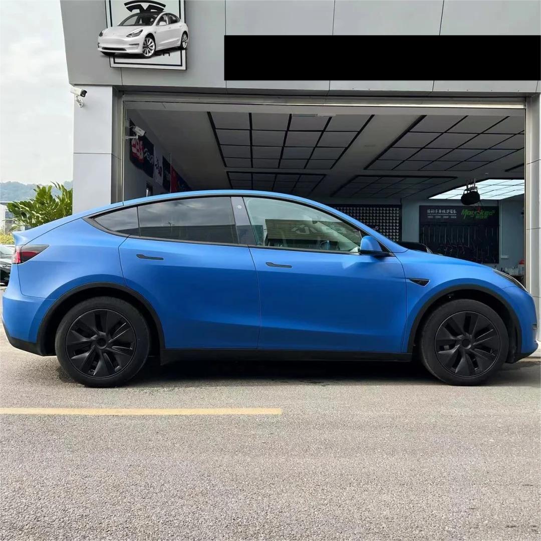 Matte Satin Navy Blue Car Vinyl Wrap