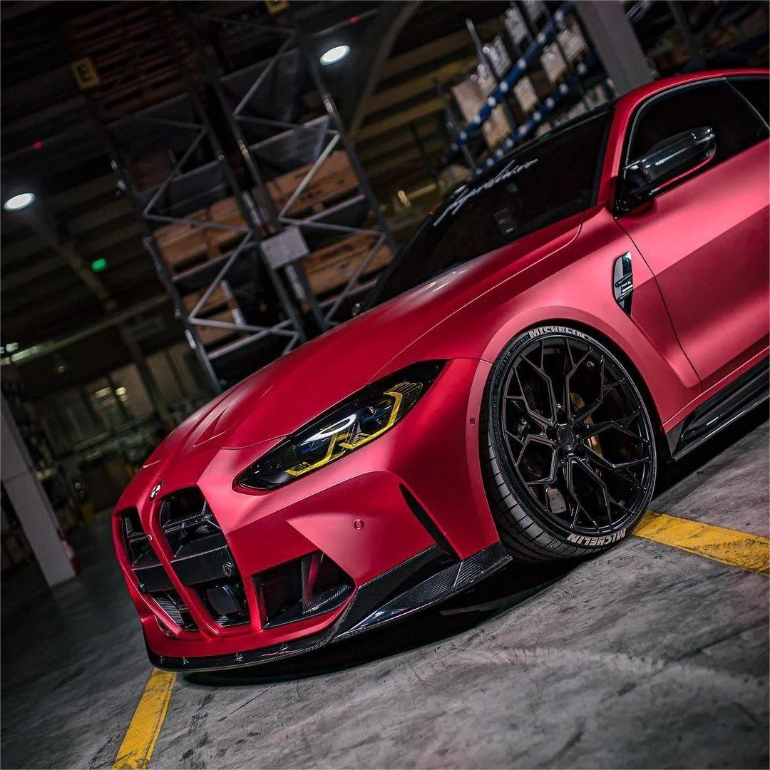 Matte Metallic Ceramics Red Car Vinyl Wrap PET