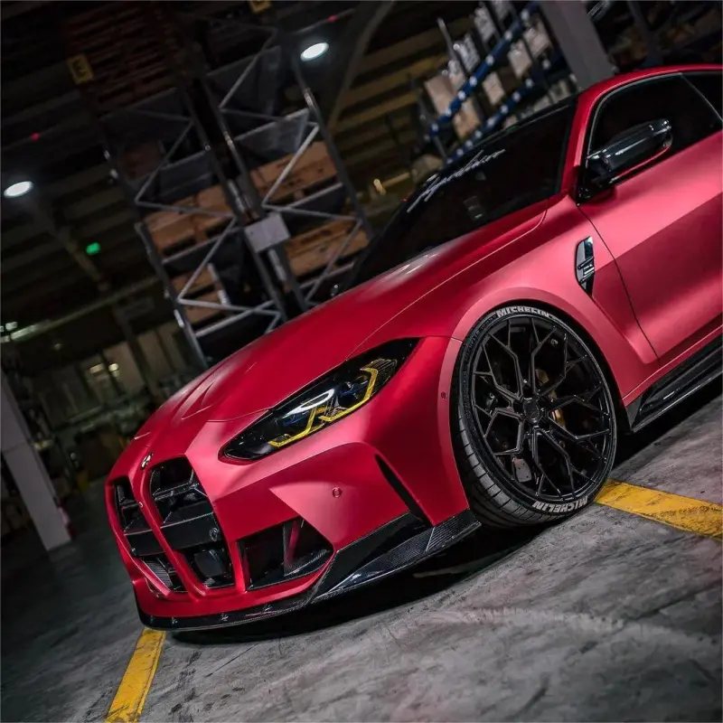 Matte Metallic Ceramics Red Car Vinyl Wrap