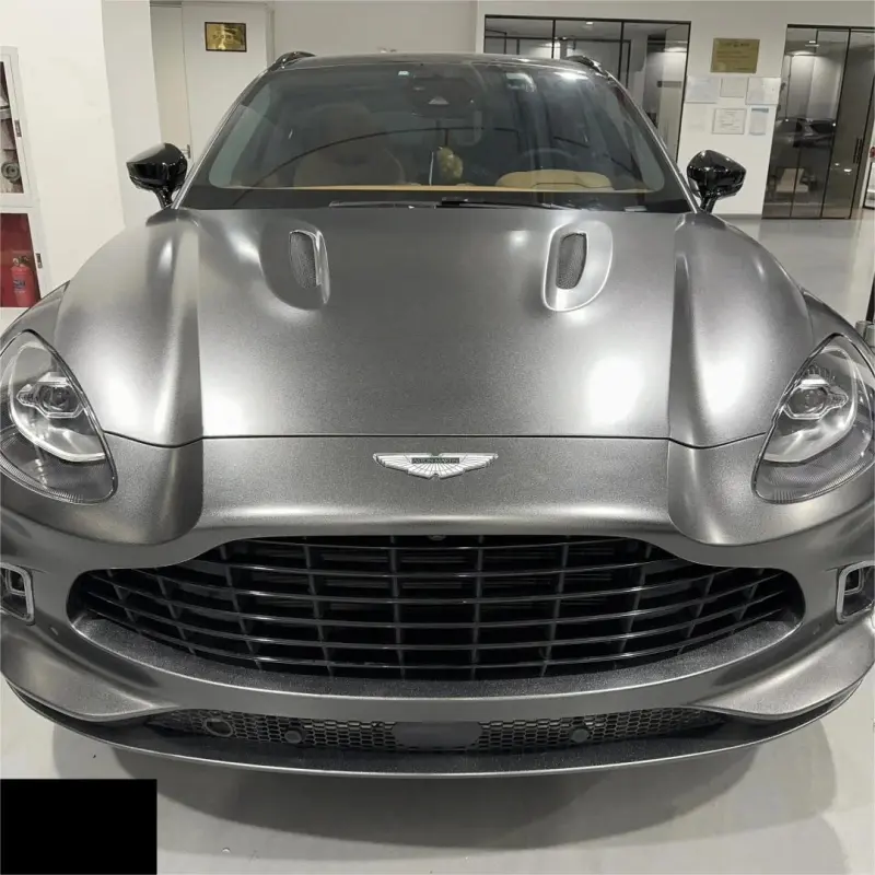 Matte Metallic Diamond Graphite Light Grey Car Vinyl Wrap