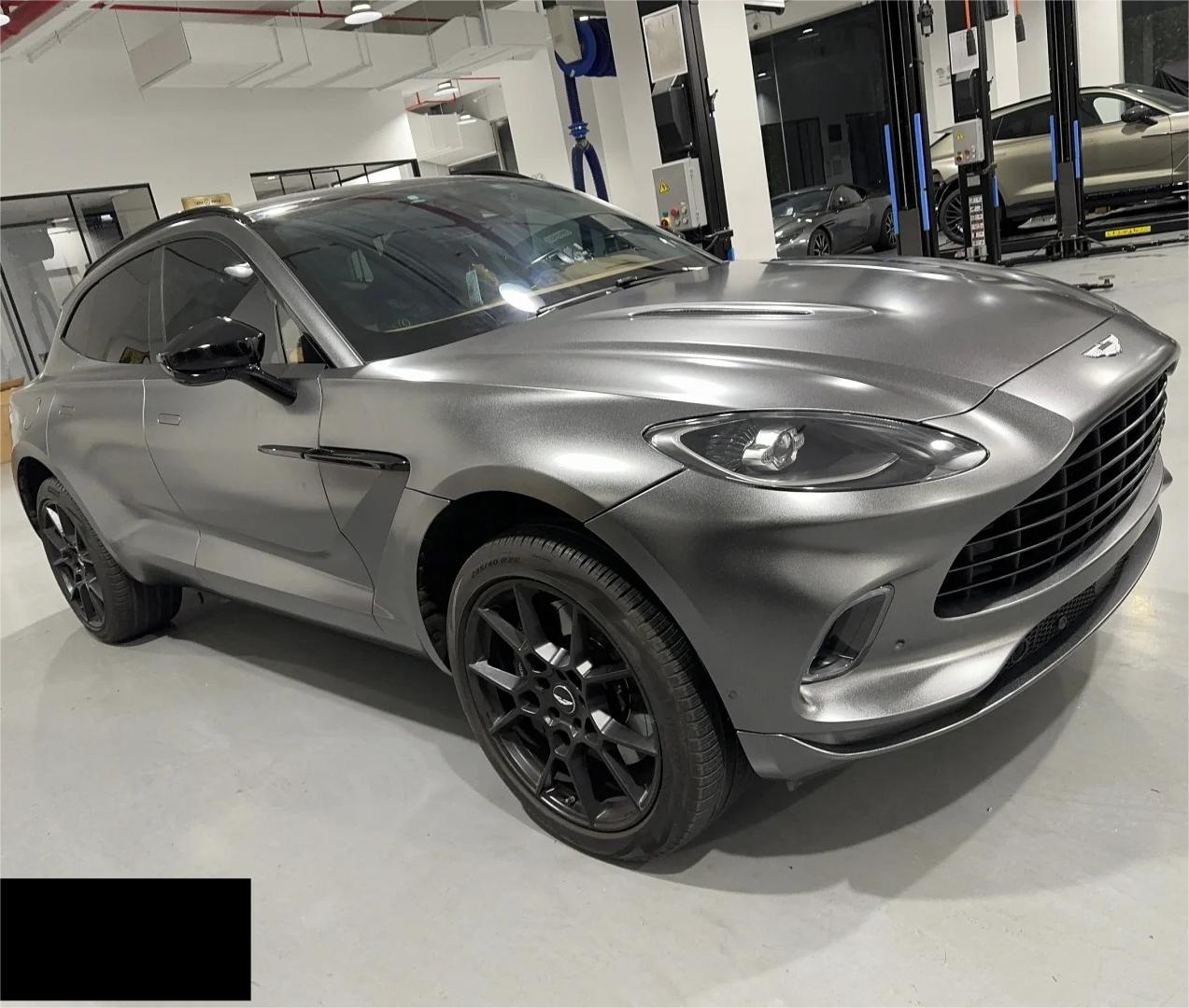 Matte Metallic Diamond Graphite Light Grey Car Vinyl Wrap