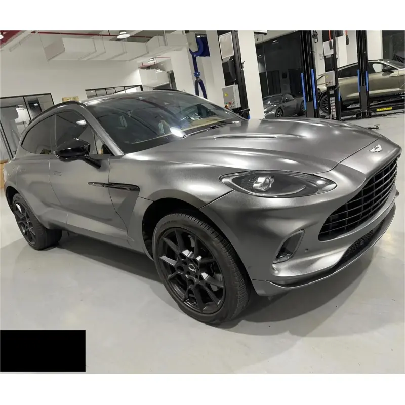 Matte Metallic Diamond Graphite Light Grey Car Vinyl Wrap