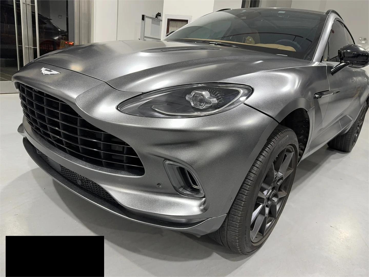 Matte Metallic Diamond Graphite Light Grey Car Vinyl Wrap