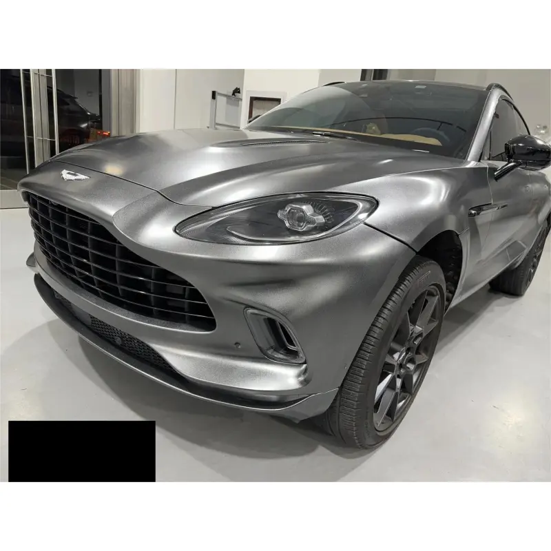 Matte Metallic Diamond Graphite Light Grey Car Vinyl Wrap