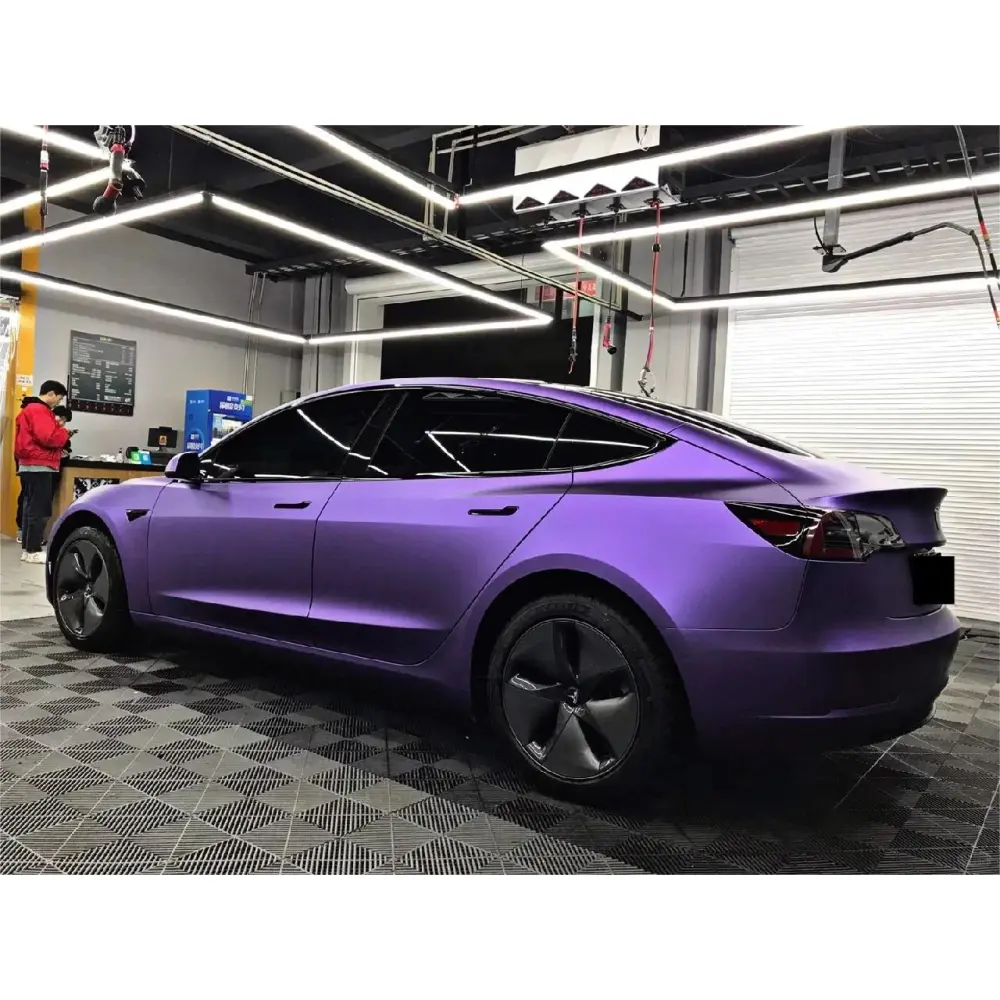 Matte Metallic Satin Chrome Purple Car Vinyl Wrap