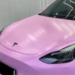 Matte Satin Bubblegum Pink Car Vinyl Wrap | Hot Pink Car Wrap