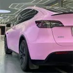 Matte Satin Bubblegum Pink Car Vinyl Wrap | Hot Pink Car Wrap