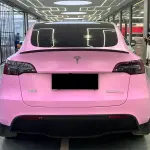 Matte Satin Bubblegum Pink Car Vinyl Wrap | Hot Pink Car Wrap