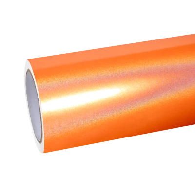Gloss Holographic Orange Car Wrap Vinyl  01