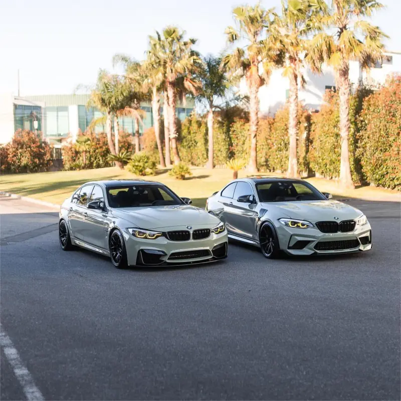 Gloss Light Khaki Green Car Vinyl Wrap Mercedes Benz