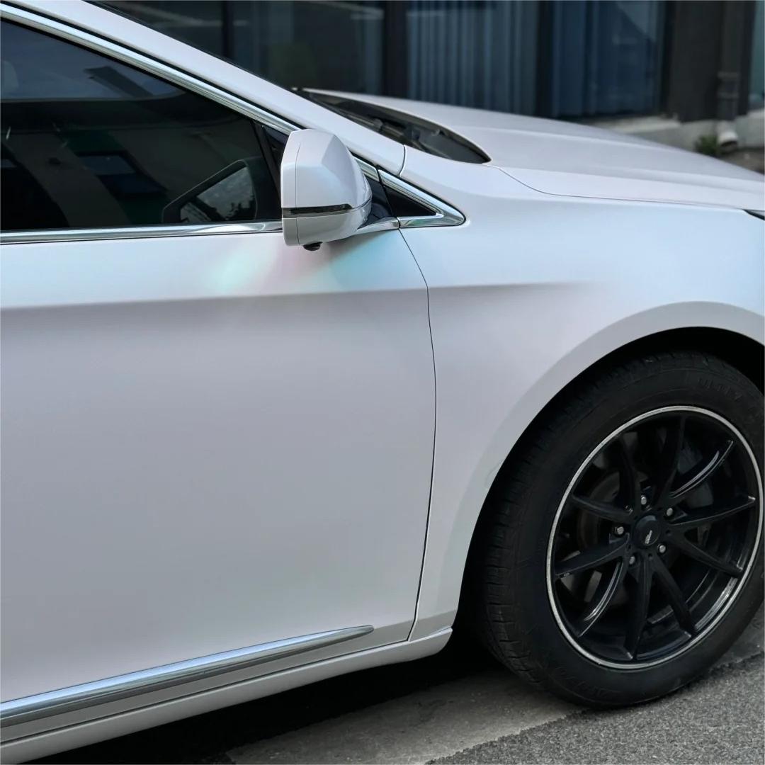 Matte Metallic Chameleon Aurora White Car Vinyl Wrap Sale