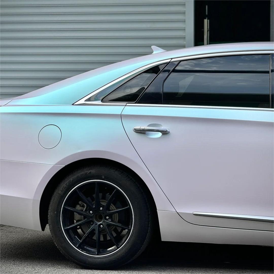 Matte Metallic Chameleon Aurora White Car Vinyl Wrap Sale