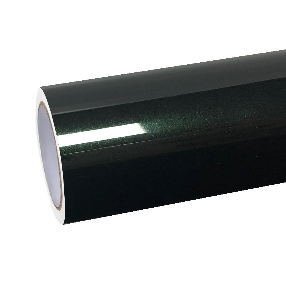 Gloss Metallic Diamond Benz Emerald Green Car Vinyl Wrap PET