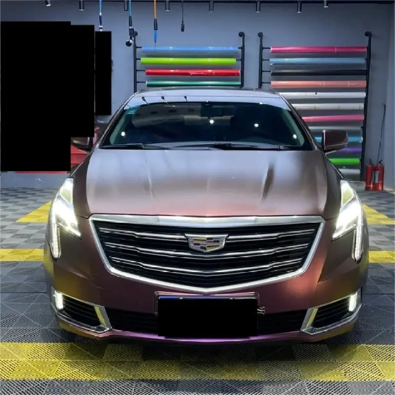 Matte Metallic Diamond Night Brown Red Car Vinyl Wrap
