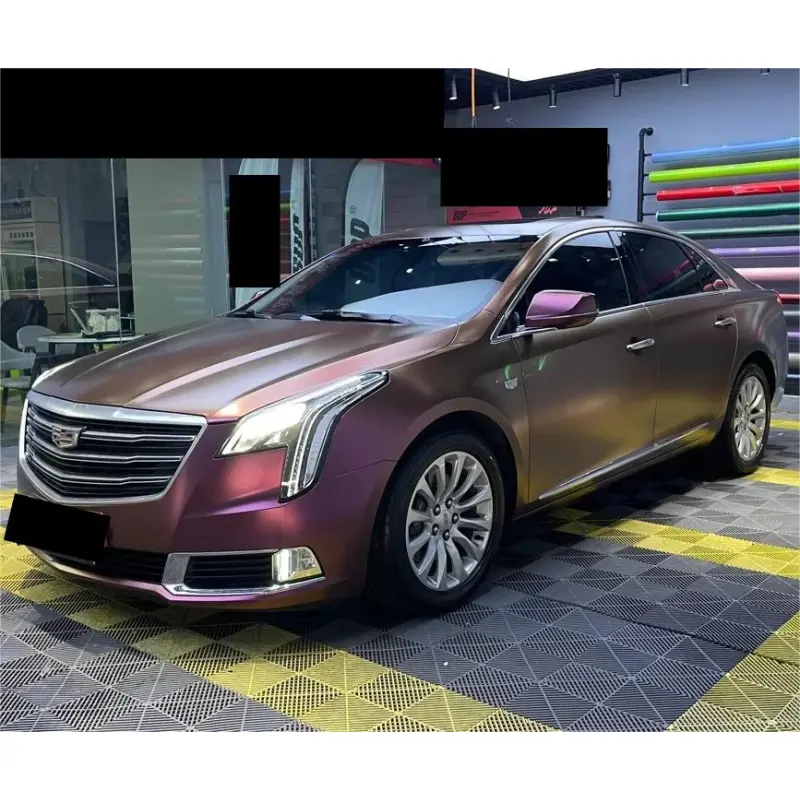 Matte Metallic Diamond Night Brown Red Car Vinyl Wrap