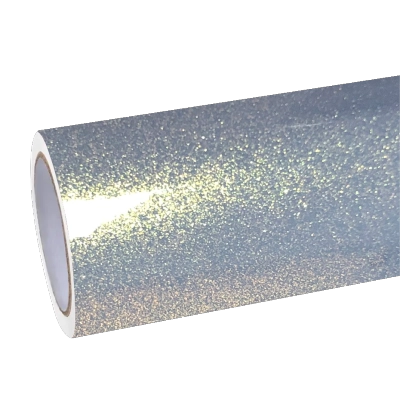 Gloss Metallic Diamond Chameleon Grey Gold Car Vinyl Wrap 01
