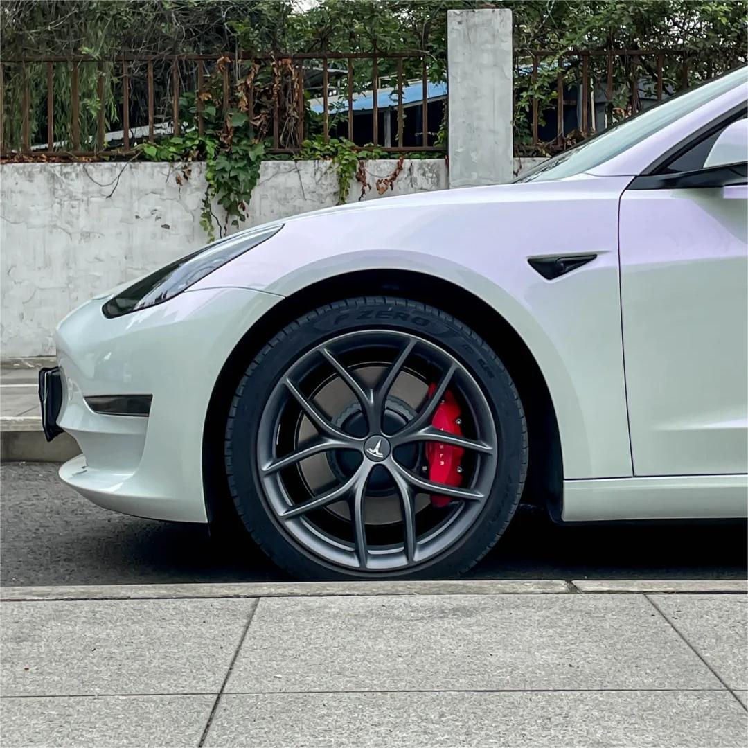 Gloss Chameleon Purple White Car Vinyl Wrap PET