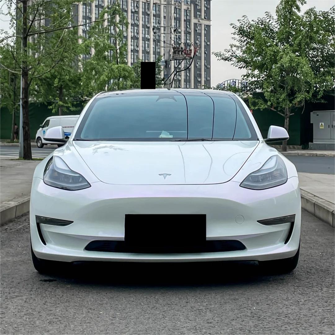 Gloss Chameleon Purple White Car Vinyl Wrap PET