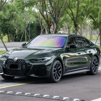 Gloss Metallic Royal Green Car Vinyl Wrap 02