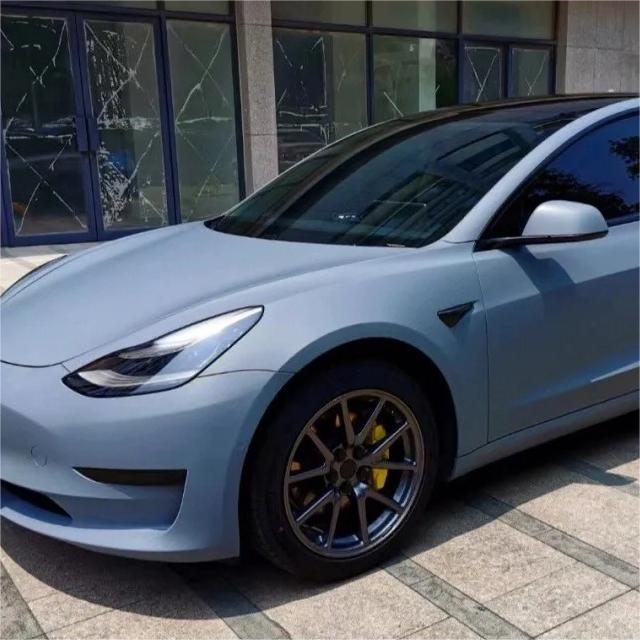 Matte Satin Cement Grey Car Vinyl Wrap