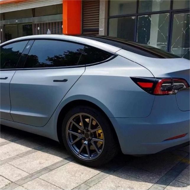 Matte Satin Cement Grey Car Vinyl Wrap