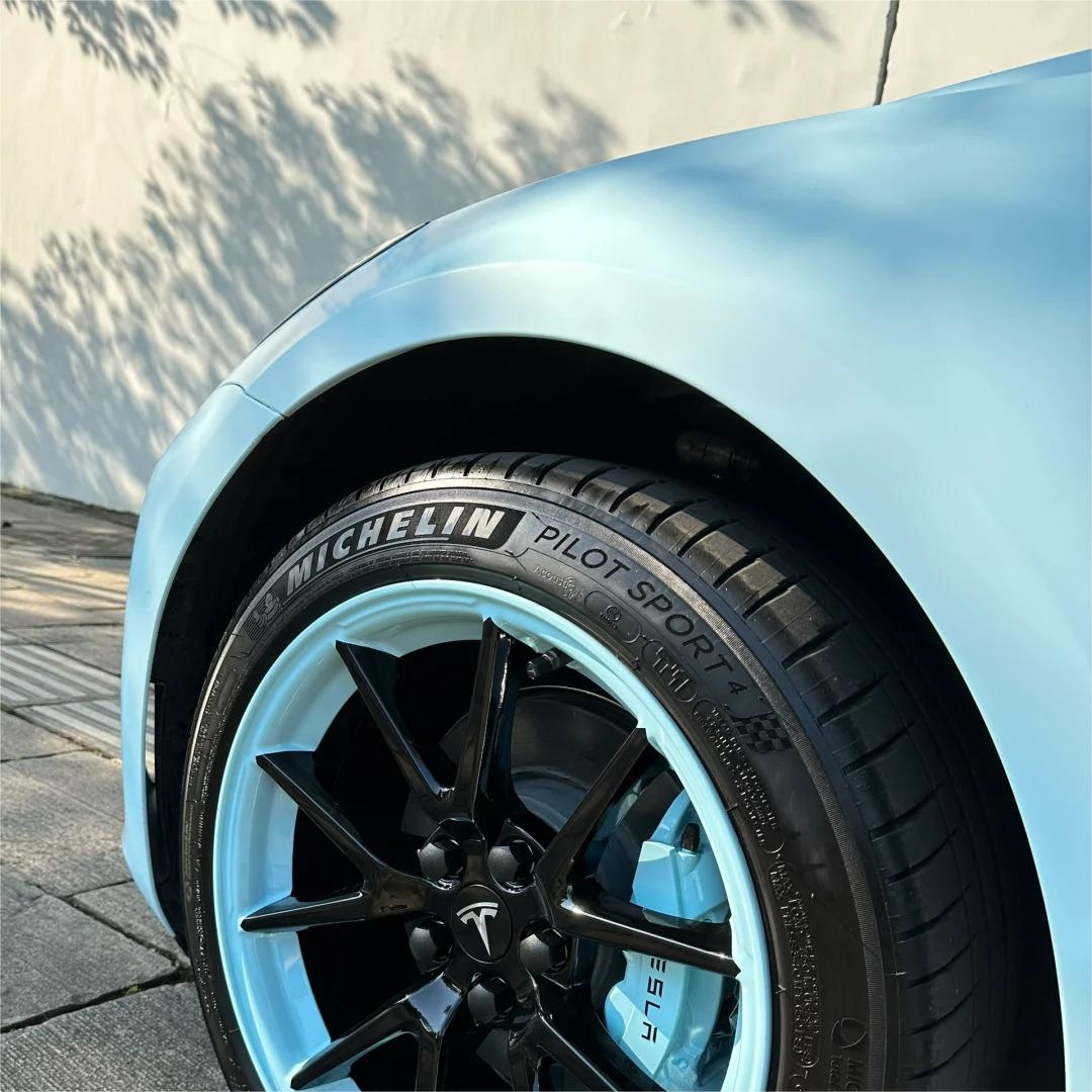 Matte Satin Glacier Blue Car Vinyl Wrap