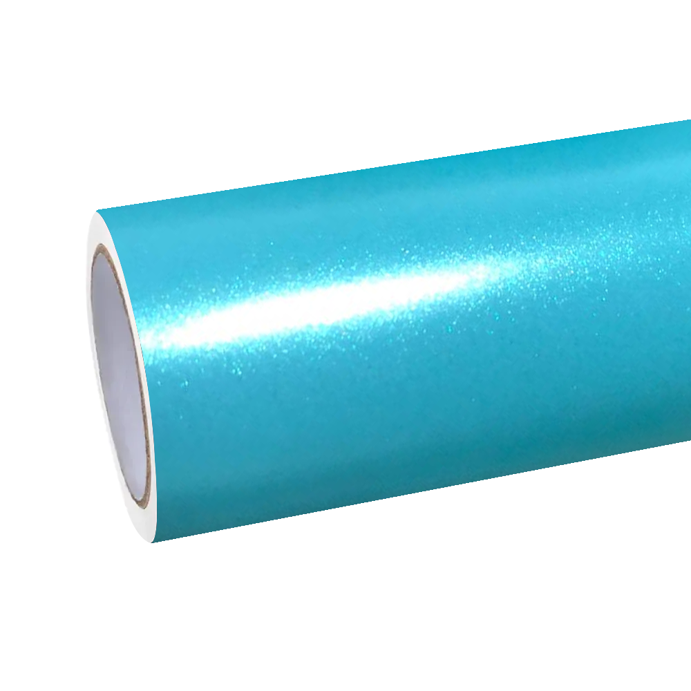 Cyan Blue Car Wrap