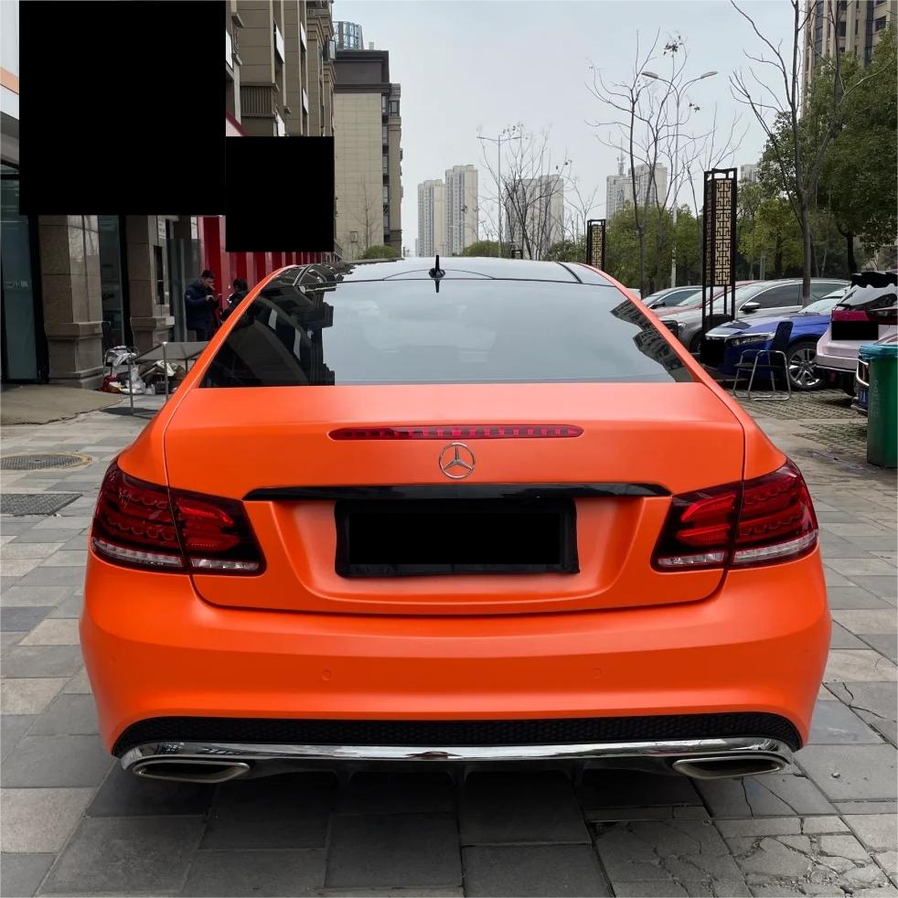 chrome orange car wrap