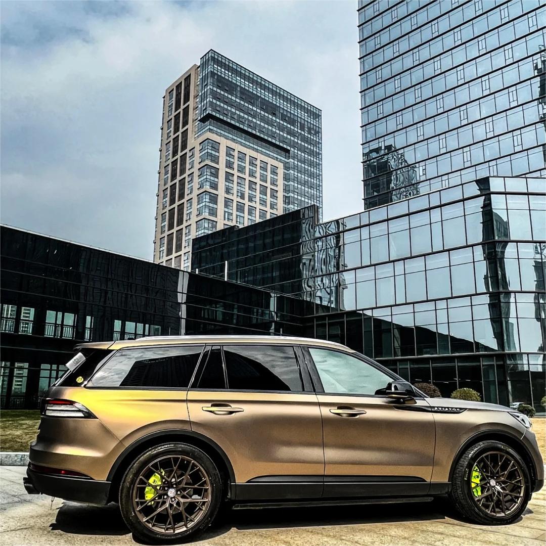 Ultra Matte Black Gold Car Vinyl Wrap Night Gold Car Wrap PET